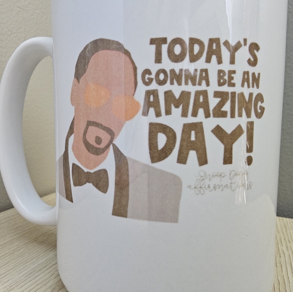 Snoop Affirmations Mug with Bamboo Lid - 15oz Handmade - Doggyland - Picture 4 of 6